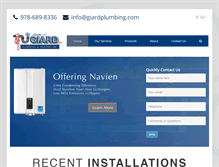 Tablet Screenshot of giardplumbing.com